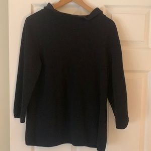 Talbots black cowl like neck sweater